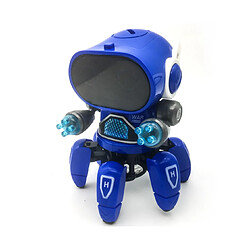 Jouets de musique adaptés aux enfants Creative Dance Electric Six-griffe Robot capteur infrarouge peut être illuminé-bleu