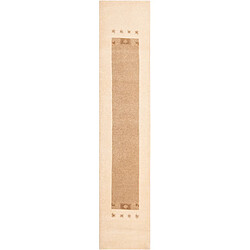 Vidal Tapis de couloir en laine 396x79 beige Darya