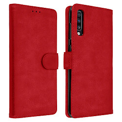 Avizar Housse Samsung Galaxy A70 Étui Portefeuille Support Stand Rouge