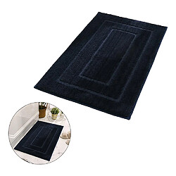 Tapis De Bain Antidérapant Shaggy Super Soft Bath Shower Mat Bleu Foncé 50x80cm pas cher