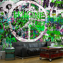 Artgeist Papier peint - Green Graffiti [98x70]