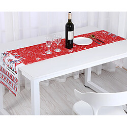 Avis C362 Christmas Snow Flake Modèle Tableau Runner Christmas Long Strip Nappe Intérieur Décorations de Noël pour les fêtes de vacances