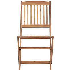 Maison Chic Lot de 2 Chaises pliables de jardin avec coussins - Fauteuil d'extérieur Bois d'acacia -MN73732 pas cher