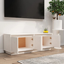 Avis Maison Chic Meuble TV scandinave - Banc TV pour salon Blanc 110x34x40 cm Bois de pin massif -MN41697