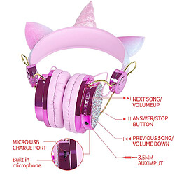 Avis Universal Casque licorne enfant sans fil bluetooth