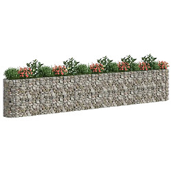 Avis Maison Chic Jardinière,Lit surélevé - Bac à fleurs - pot de fleur à gabion Fer galvanisé 540x50x100 cm -GKD34379