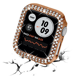 Coque en TPU décor strass, anti-rayures, or rose pour votre Apple Watch Series 6/5/4/SE 44mm