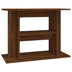 vidaXL Support pour aquarium chêne marron 80x35x60cm bois d'ingénierie