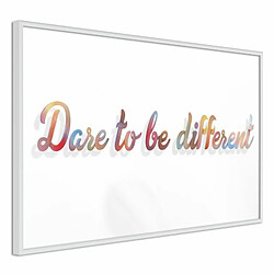 Paris Prix Affiche Murale Encadrée Dare to Be Yourself 45 x 30 cm Blanc