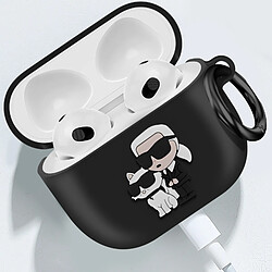 Acheter Karl Lagerfeld Coque pour AirPods 3 Antichoc Souple avec Anneau Noir