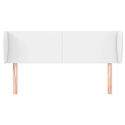 Avis Maison Chic Tête de lit scandinave avec oreilles,meuble de chambre Blanc 147x23x78/88 cm Similicuir -MN22805