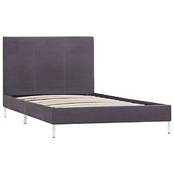 vidaXL Cadre de lit sans matelas gris tissu 90x200 cm