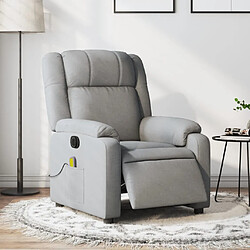 Maison Chic Fauteuil Relax pour salon, Fauteuil de massage inclinable électrique gris clair tissu -GKD66688