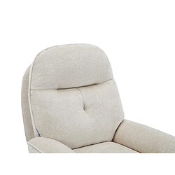 Acheter Vente-Unique Fauteuil pivotant en tissu texturé beige ILMACA