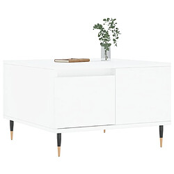 Avis Maison Chic Table basse,Table Console Table d'appoint, Table pour salon blanc 55x55x36,5 cm bois d'ingénierie -MN92677