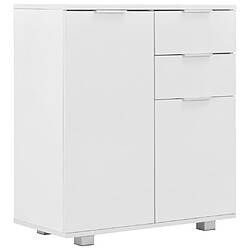 vidaXL Buffet Blanc brillant 71 x 35 x 80 cm Bois d'ingénierie