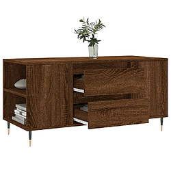 Avis vidaXL Table basse chêne marron 102x44,5x50 cm bois d'ingénierie