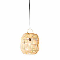 Acheter Mes Abat-jour forme cylindre 32x32x49 cm en rotin naturel - LUMEN