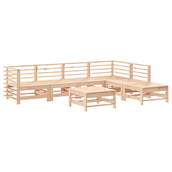 Maison Chic Salon de jardin 7 pcs - Table et chaises d'extérieur - Mobilier/Meubles de jardin Moderne Bois de pin massif -MN35803