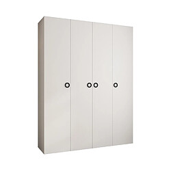 Abiks Meble Armoire à portes battantes Como 1 245,5/190/50 4 portes (blanc/noir)