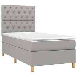 Avis Sommier à lattes,Cadre à lattes de lit et matelas et LED pour Adulte Gris clair 80x200cm -MN54059