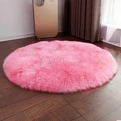 80cm douce peau de mouton moelleux peau fausse fourrure faux tapis tapis tapis rose foncé