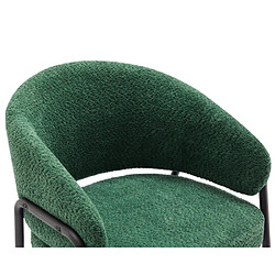 Acheter ComfortXL Chaise de Salle à Manger en Velours Côtelé Vert Foncé (Lot de 2), avec Accoudoirs, Pieds Noirs