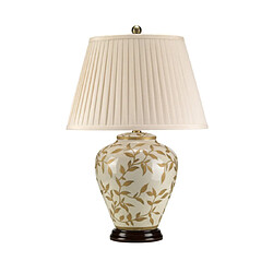 Elstead Lighting Lampe de table Leaves Porcelaine Marron,Or