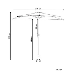 Avis Beliani Parasol de jardin semi-circulaire 270 cm vert GALATI