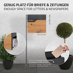 Acheter ML-Design Boîte aux lettres sur pied piedestal boîte postale anthracite/aspect bois modern