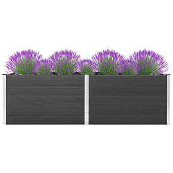 Maison Chic Jardinière,Lit surélevé de jardin - Bac à fleurs - pot de fleur 200x50x91 cm WPC Gris -GKD55239