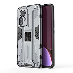 Coque en TPU anti-rayures avec béquille gris pour votre Xiaomi 12 Pro