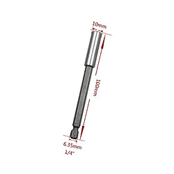 Avis Wewoo 6 PCS 1/4 lot électrique tête haute magnétisme bielle pistolet perceuse douille de tige rallonge joint tournant rapide, longueur: 100mm