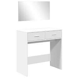 vidaXL Coiffeuse avec miroir blanc 80x39x80 cm