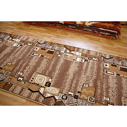 RUGSX TAPIS DE COULOIR BCF SZLACZEK beige 110 cm 110x400 cm pas cher