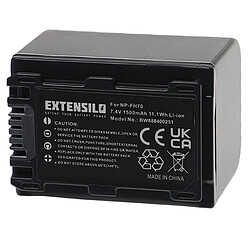 Vhbw EXTENSILO Batterie compatible avec Sony DCR-SR65, DCR-SR62E, DCR-SR70E, DCR-SR72E appareil photo, reflex numérique (1500mAh, 7,4V, Li-ion)