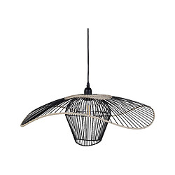 Beliani Lampe suspension LUNGA Métal Noir