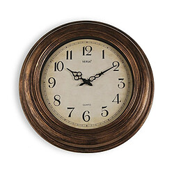 Horloge Murale Versa Antique Doré Plastique 4,5 x 51 x 51 cm