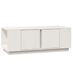 Maison Chic Table basse,Table Console Table d'appoint, Table pour salon Blanc 110x50x40 cm Bois massif de pin -MN43454