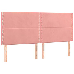 vidaXL Têtes de lit 4 pcs Rose 80x5x78/88 cm Velours