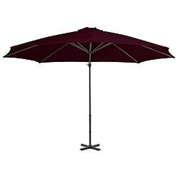 Maison Chic Parasol Jardin | Parasol déporté avec mat en aluminium Rouge 300 cm - GKD62221