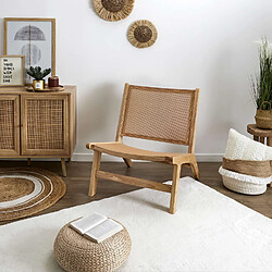 The Home Deco Factory Fauteuil Bali en cannage - Marron pas cher