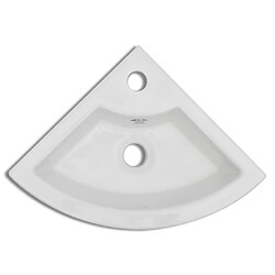 Avis vidaXL Lavabo avec trou de trop-plein 45x32x12,5 cm Blanc