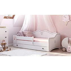 Kobi Lit enfant Lola + tiroir de rangement 160x80cm cm - avec matelas