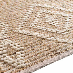 Paris Prix Tapis Déco en Jute & Laine Floty 120x170cm Beige