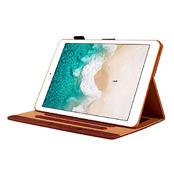 Wewoo Coque Pour iPad Pro 10.5 2017 Étui en cuir à rabat de style commercial avec support et fente carte cadre photo et fonction veille / réveil Marron pas cher