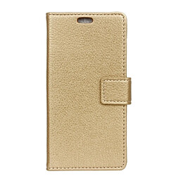 Wewoo Coque or pour Wiko Upluse lite Litchi Texture Horizontal étui en cuir flip avec support et Slots de cartes Portefeuille