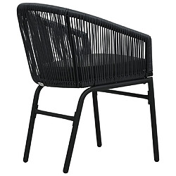 Acheter vidaXL Chaises de jardin lot de 2 Noir Rotin PE