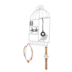 Avis The Home Deco Factory Porte bijoux cage à oiseaux Home sweet home Vert.