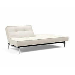 Avis Inside 75 INNOVATION LIVING Canape SPLITBACK CHROME convertible lit 115*210 cm Tissu Boucle Off White